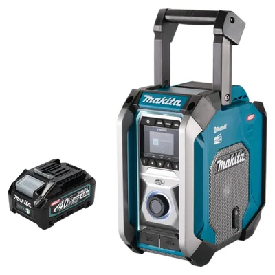 Zdjęcie produktu dla Makita MR 007 GM1 Akumulatorowe radio budowlane 12 - 40 V maks. Bluetooth DAB+ USB + 1x akumulator 4,0 Ah - bez ładowarki