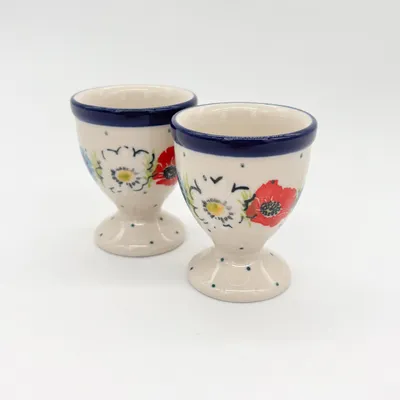 Produktbild von Eierbecher Traditioneller Eierbecher aus Bunzlauer Keramik – Blumenmotiv