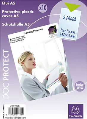 Image de EXACOMPTA 387105E EXACOMPTA Schutzhülle Doc Protect, DIN A5, PVC