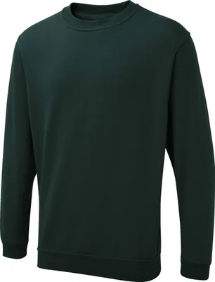 Produktbild von Uneek UX Sweatshirt UX3 Herren Damen Basic Rundhals flaschengrün L