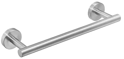 Image de Barre de serviette en acier inoxydable, 30 cm, finition brossée, fixation murale, inoxydable