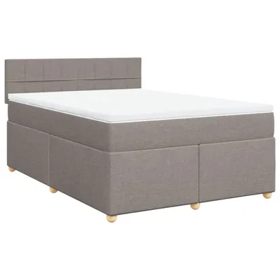 Produktbild von vidaXL Boxspringbett mit Matratze Taupe 140x200 cm Stoff