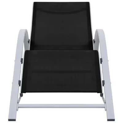 Produktbild von vidaXL Sonnenliege Textilene und Aluminium Schwarz