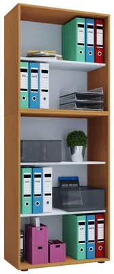 Produktbild von VCM Holzregal stehend | platzsparender Aktenschrank | Maße ca. B. 70 x H. 184 x T. 37 cm | Elegantes Regal stehend | Büroregal – Lona 5f
