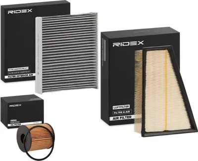 Produktbild von RIDEX Filterset Inspektionspaket Filtersatz für FORD MONDEO IV Turnier (BA7) S-MAX (WA6) GALAXY (WA6) MONDEO IV (BA7) MONDEO IV Stufenheck (BA7)
