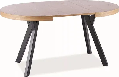 Produktbild von Esstisch Küchentisch Domingo Farbe und Größe wählbar ausziehbarEiche / schwarz