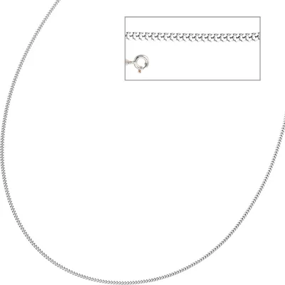 Produktbild von JOBO Panzerkette 925 Sterling Silber rhodiniert 42 cm Halskette Kette Federring
