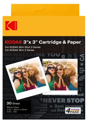 Produktbild von Kodak 4pass 3x3 Fotopapier Gelb  Gelb One Size