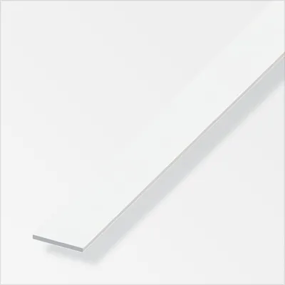 Produktbild von alfer Flachstange PVC 1 m x 40 × 3 mm reinweiß
