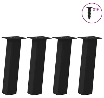 Image de Pieds de table basse 4 pcs. noir 42 cm acier