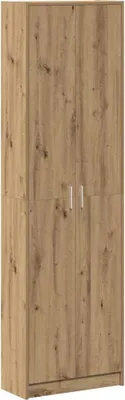 A tall, narrow wardrobe with two doors, presented against a white background.