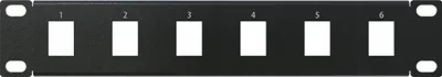Obrázok produktu pre Patch Panel RACK 10" 1U 6 Slotov pre sieťovú skriňu RACK čierny Stalflex