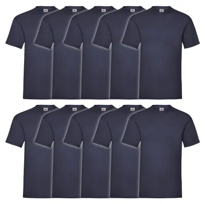 Produktbild von 10er Pack Fruit of the Loom Valueweight T-Shirt Farbe: navy Größe: 5XL
