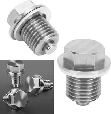Obrázok produktu pre 1 pár magnetických skrutiek na vypúšťanie oleja M14x1,5 Náhradný diel z nehrdzavejúcej ocele pre Hyundai