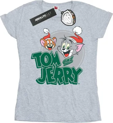 Produktbild von Tom And Jerry - "Christmas Greetings" T-Shirt für Damen BI43639 (XXL) (Grau)