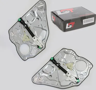 Produktbild von 2x Fensterheber elektrisch Metallplatte Set hinten links rechts für VW POLO 9N
