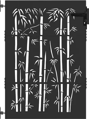 Obrázek produktu pro vidaXL Zahradní brána černá 85 x 150 cm Práškově lakovaná ocel