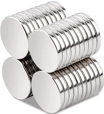 Produktbild von 40 Stück Neodym-Magneten, kleine 15 x 2 mm Magneten, extra stark, für Büro, Magnettafel, Pinnwand