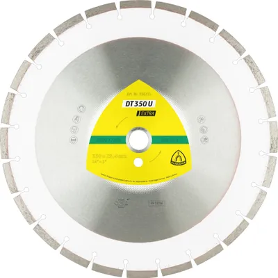 Produktbild von Klingspor DT 350 U Diamanttrennscheiben, 400 x 3,6 x 25,4 mm 28 Segmente 40 x 3,6 x 10 mm, Standardverzahnung
