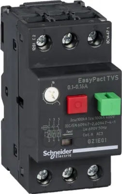 Produktbild von Motorschalter GZ1E, Tastantrieb, I=1-1,6A, Rahmenklemmen