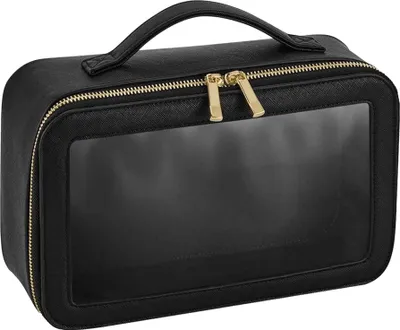 Produktbild von Bagbase - Kosmetikbeutel "Boutique", Transparent PC5285 (Einheitsgröße) (Schwarz)