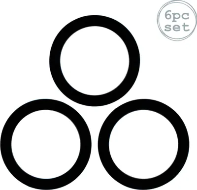 Produktbild von Dichtungen für Vorratsgläser aus Glas – Groß – Schwarz – 6er-Pack