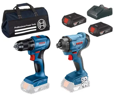 Obrázok produktu pre AKUMULÁTOROVÁ SADA BOSCH PROFESSIONAL GSR 185+GDR180 18 V, POČET BATÉRIÍ 2, 2.00 Ah