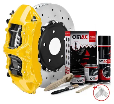 Produktbild von OMAC Bremssattellack Bremssattelfarbe California Gelb Auto Lack Set Tuning, KI-generiertes Bild