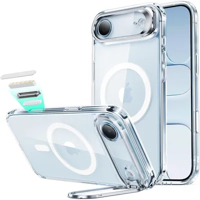 Immagine prodotto di Custodia protettiva trasparente per iPhone Air con tecnologia MagSafe, controllo della fotocamera, supporto integrato e protezione secondo standard militari