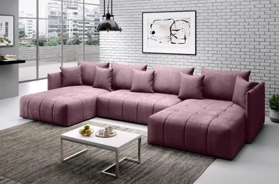 Obrázok produktu pre Sedacia súprava do U VALENTINI - ružová