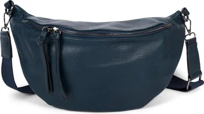 Produktbild von styleBREAKER Damen Halbmond Schultertasche groß | Crossbody Umhängetasche Handtasche mit 2 Wege Reißverschluss & verstellbarem Schultergurt 37 x 17 cm