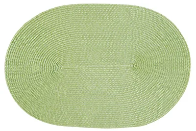 Produktbild von Platzset Polypro Pistazie oval ca. 45x30 cm Platzdeckchen Tischset geflochtene Optik