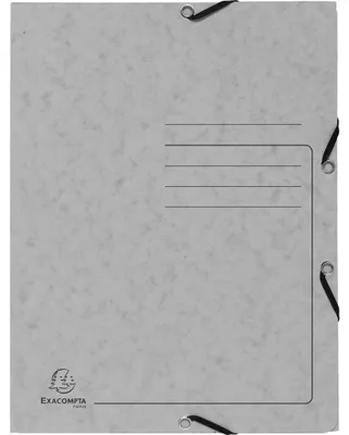 Immagine prodotto di Exacompta 25x cartella + elastico 3 lembi cartone 355g/m2 A4 grigio 55423E