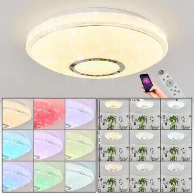 Produktbild von Mollia »Mollia« dimmbare Deckenlampe in Chrom/Weiß
