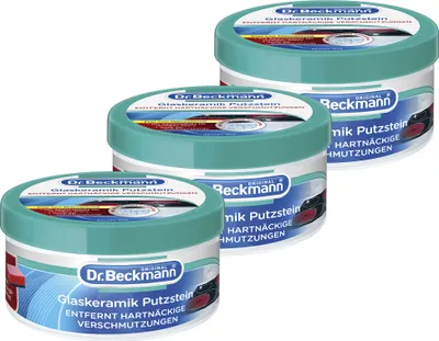 Produktbild von Dr. Beckmann Glaskeramik Putzstein - effektiver Kochfeld-Reiniger inkl. Spezialschwamm 3x 250 g