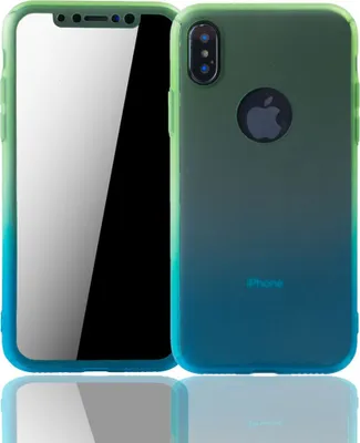 Produktbild von Handyhülle Schutzhülle für Apple iPhone XS Full Case Cover Displayschutz 360 Blau