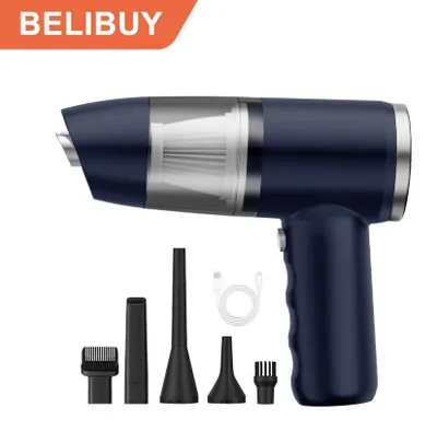 Produktbild von Auto- und Haus-Staubsauger - Handstaubsauger - Kabellos - HEPA-Filter - Staubbehälter 0,5 l - Akkulaufzeit 1,5–2 h - Turbobürste - Blau
