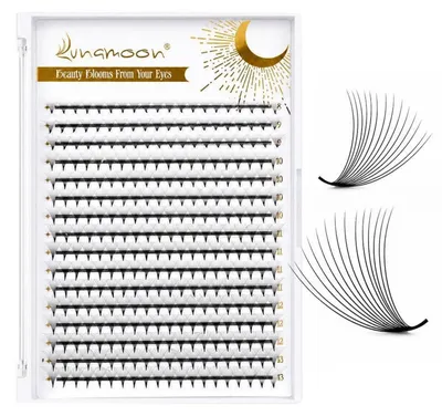 Produktbild von Vorgefertigte Fächer Wimpern 14D 0.07 C 8-13mm 320 Stück