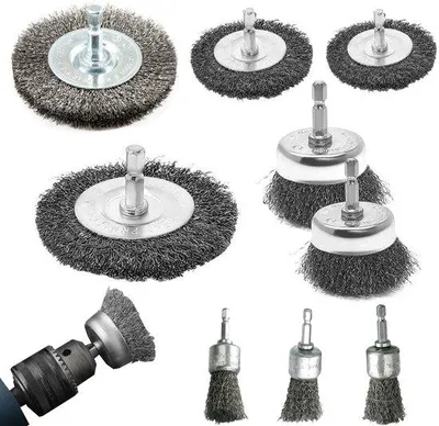 Image de Brosses en acier inoxydable, lot de 9
