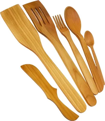 Produktbild von Küchenutensilien aus Kirschholz – 6-teiliges Set