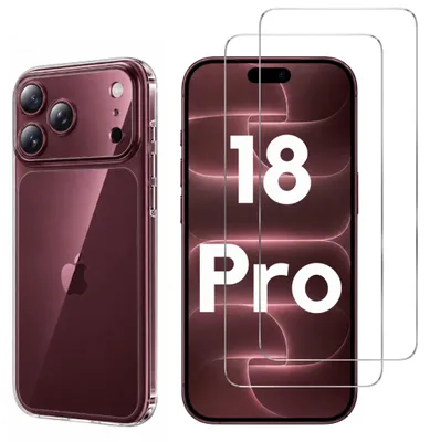 Produktbild von Hülle für iPhone 18 PRO mit 2 Displayschutzfolien aus Hartglas Phonillico®
