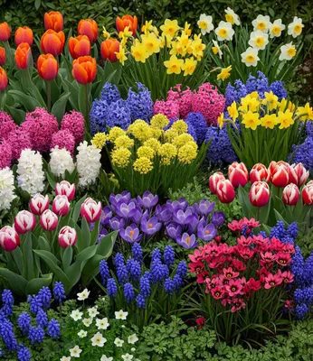 Produktbild von BALDUR Garten 140er Blumenzwiebeln Spar-Paket, 140er Zwiebel-Mix mit Tulpen, Narzissen, Hyazinthen, Schneeglöckchen, Zierlauch und mehr, Bunte Mischung, winterhart, blühend