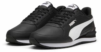 Image de Puma Genuine Leather Sneaker 'ST Runner v4 L' PUMA Black - PUMA White, Uni, Hommes:36 EU