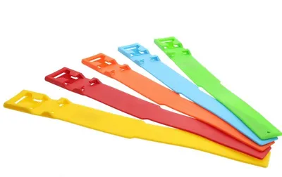 Productafbeelding van Veeherkenningsbandje plastic 10 stuks Rood