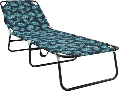 Immagine prodotto di vidaXL Lettino pieghevole con cuscino verde 56 x 189 x 87 cm tessuto