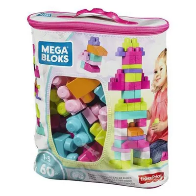 Produktbild von MEGA BLOKS Blöcke 60el Tasche rosa DCH54 /6