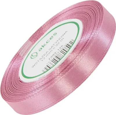 Zdjęcie produktu dla Wstążka satynowa brudny róż 12mm - 32mb