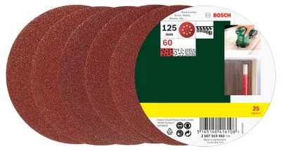 Immagine prodotto di Bosch - Schleifpapier - 25 Stücke - Scheibe - Körnung: 60 - 125 mm