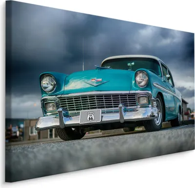 Zdjęcie produktu dla Obraz do salonu RETRO samochód chmury widok Dekoracja z modnym efektem 3D 30x20cm