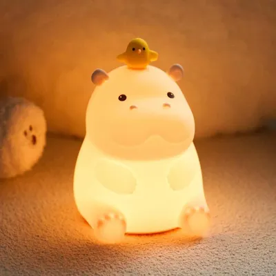Produktbild von Nachtlicht,Silikon Nachtlampe Kinder, 3 Lichtmodi Stilllicht Dimmbar mit Timer, Touch-Steuerung Silikon Nachtlicht Baby, USB-Aufladbar Panda Lampe
